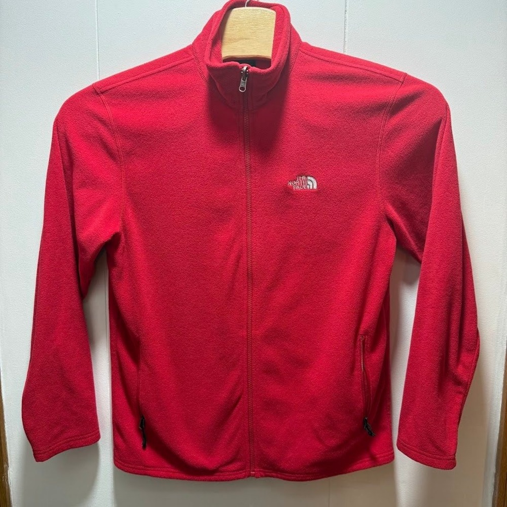 The North Face TKA 100‎ Glacier Full Zip Fleece Jacket Red Mens Size Large